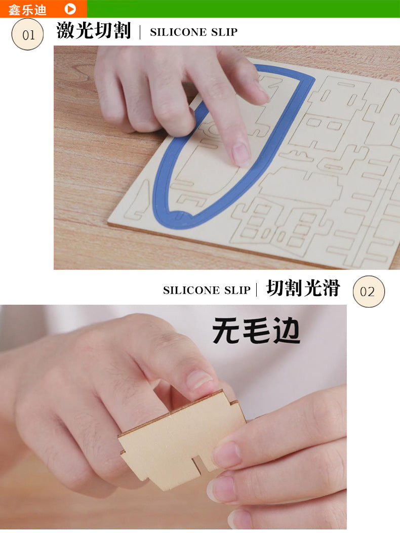 diy hut assembled small house model children's puzzle handmade three-dimensional jigsaw puzzle stall children's toys