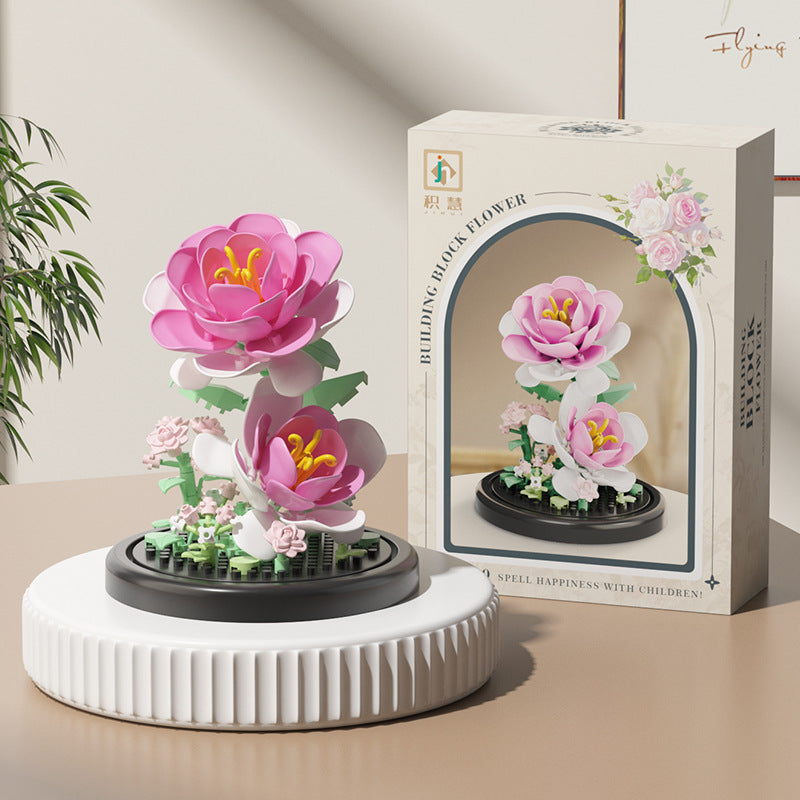 Jihui New Product Flower Pot Series Building Blocks Assembled Compatible with Lego Toys Children's Educational Boys and Girls Cross-border Wholesale