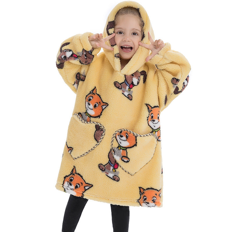 Blanket Hoodie Wearable Blanket Sweatshirt Oversized Warm Pullover Lazy Sweatshirt Small