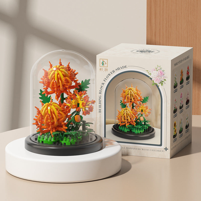 Jihui New Product Flower Pot Series Building Blocks Assembled Compatible with Lego Toys Children's Educational Boys and Girls Cross-border Wholesale