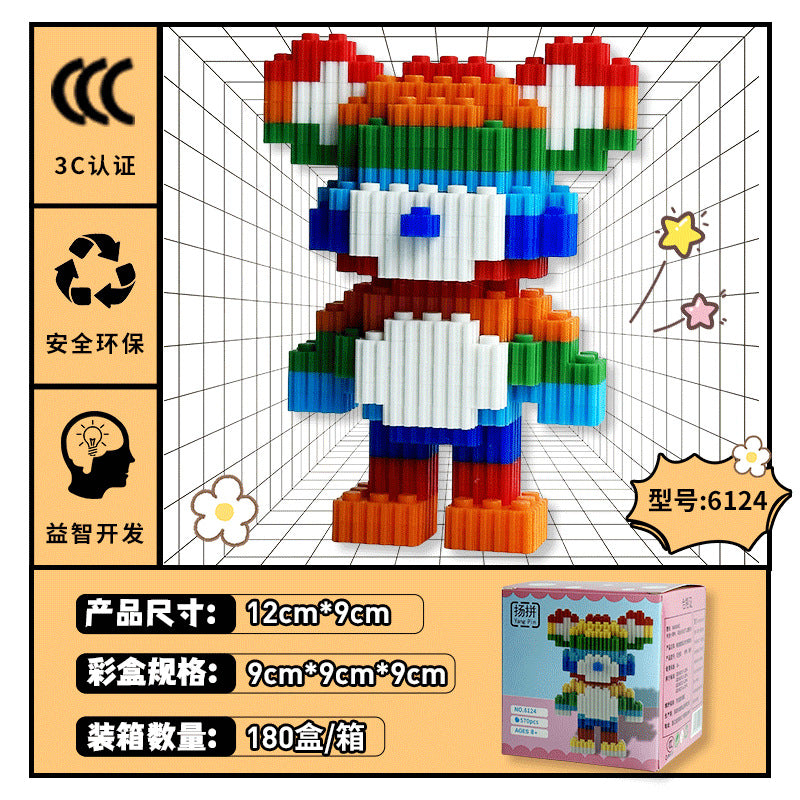 Compatible with Lego violent Bear series particle building blocks cartoon puzzle boys and girls stitching toys children gift wholesale