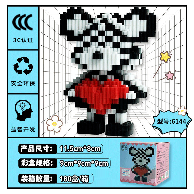 Compatible with Lego violent Bear series particle building blocks cartoon puzzle boys and girls stitching toys children gift wholesale