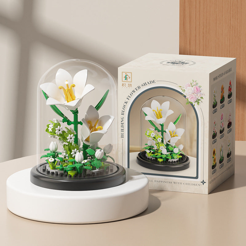 Jihui New Product Flower Pot Series Building Blocks Assembled Compatible with Lego Toys Children's Educational Boys and Girls Cross-border Wholesale