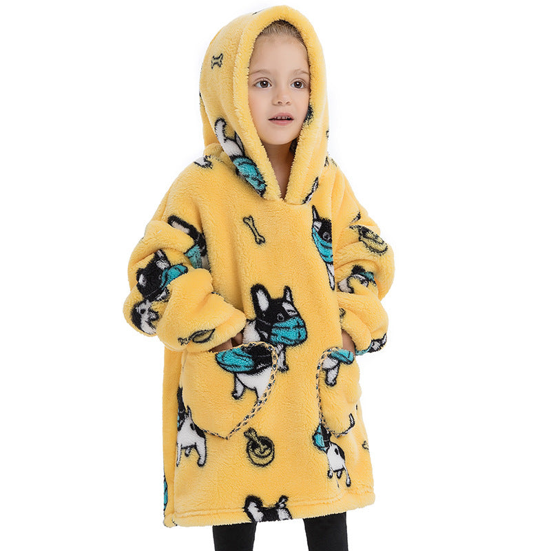 Blanket Hoodie Wearable Blanket Sweatshirt Oversized Warm Pullover Lazy Sweatshirt Small