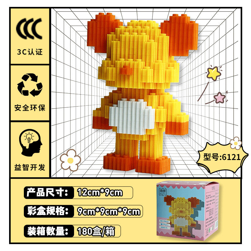 Compatible with Lego violent Bear series particle building blocks cartoon puzzle boys and girls stitching toys children gift wholesale