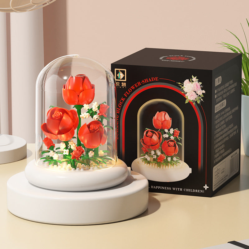 Jihui New Product Flower Pot Series Building Blocks Assembled Compatible with Lego Toys Children's Educational Boys and Girls Cross-border Wholesale