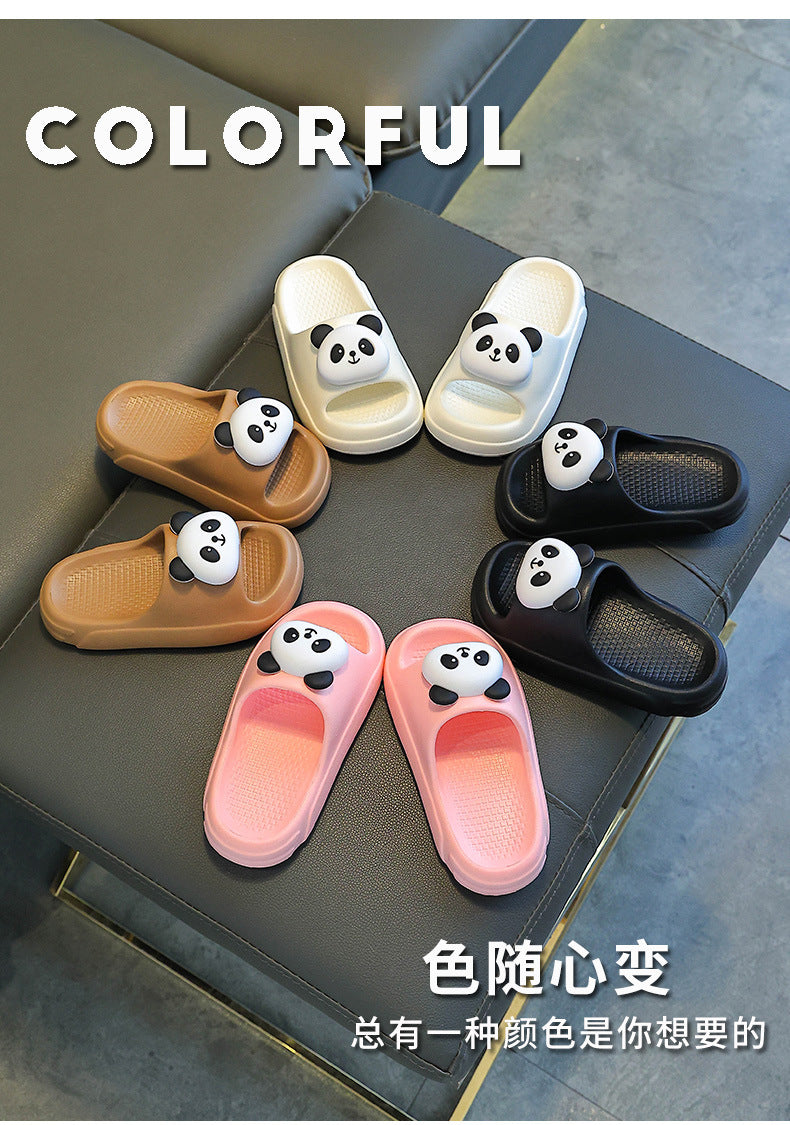 Children's Slippers Summer 2025 New Boys' Indoor Non-Slip Baby Home Slippers Girls Kids Panda Slippers