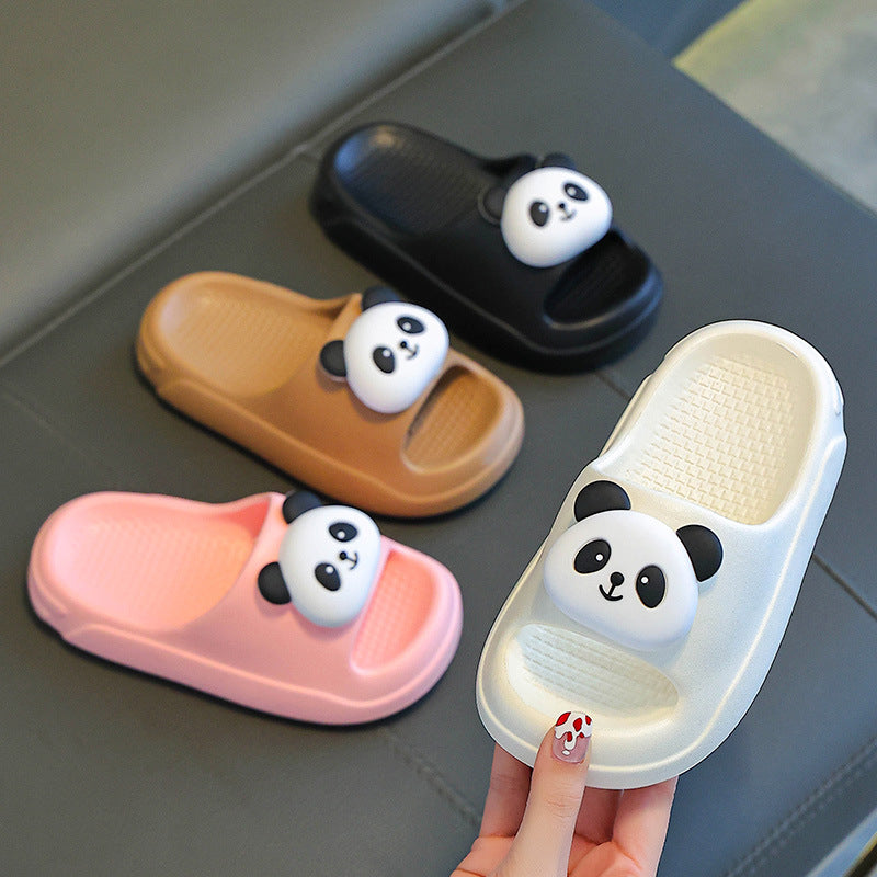 Children's Slippers Summer 2025 New Boys' Indoor Non-Slip Baby Home Slippers Girls Kids Panda Slippers
