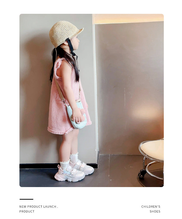 Girls' Shoes 2026 Summer New Style Children's Sports Sandals for Older Kids Breathable Mesh Beach Shoes Hollow Casual Shoes