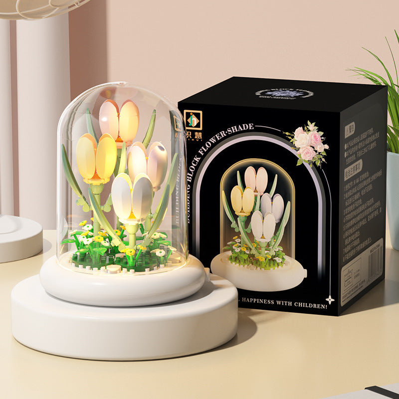 Jihui New Product Flower Pot Series Building Blocks Assembled Compatible with Lego Toys Children's Educational Boys and Girls Cross-border Wholesale