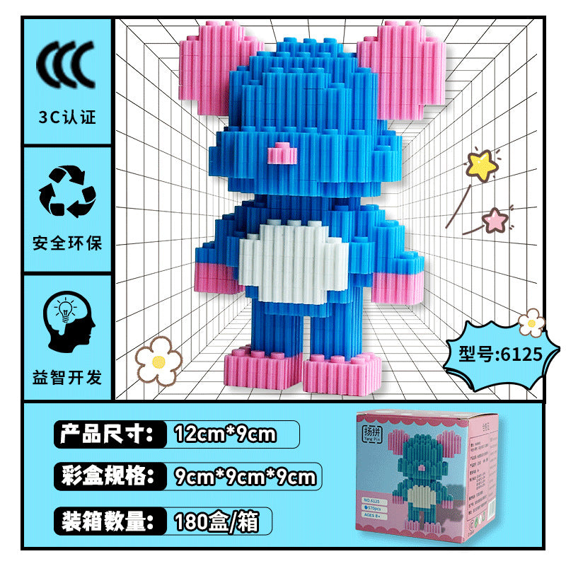 Compatible with Lego violent Bear series particle building blocks cartoon puzzle boys and girls stitching toys children gift wholesale