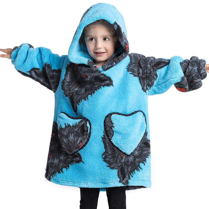 Blanket Hoodie Wearable Blanket Sweatshirt Oversized Warm Pullover Lazy Sweatshirt Small