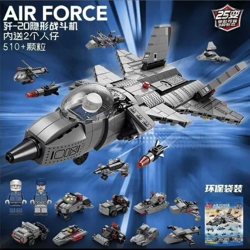 Compatible Lego bricks military tank armored car fighter puzzle assembled boys children's toys gift wholesale