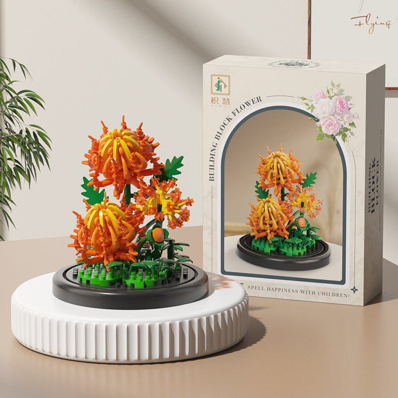 Jihui New Product Flower Pot Series Building Blocks Assembled Compatible with Lego Toys Children's Educational Boys and Girls Cross-border Wholesale