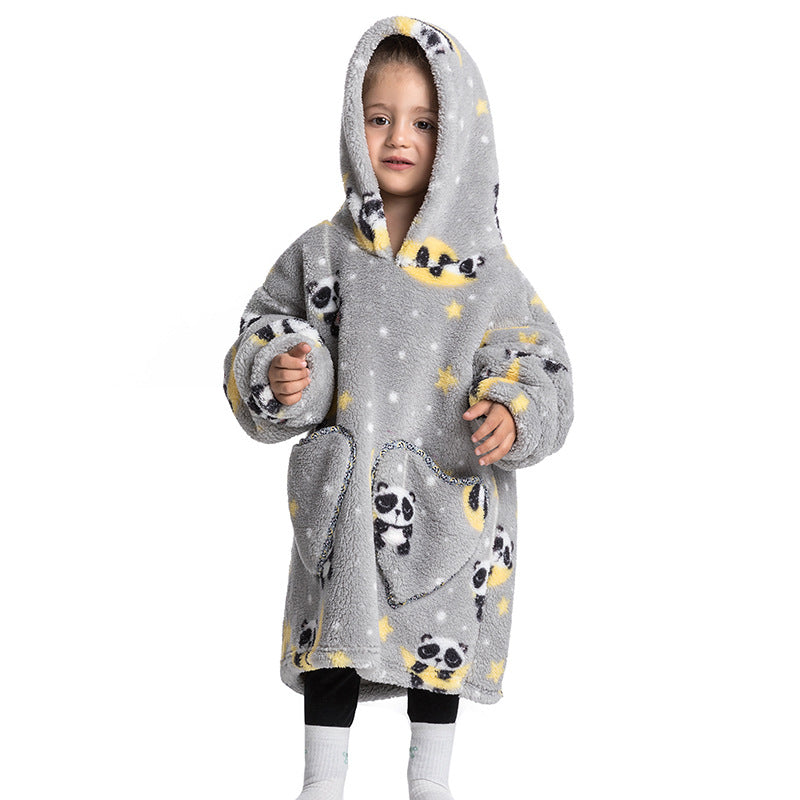 Blanket Hoodie Wearable Blanket Sweatshirt Oversized Warm Pullover Lazy Sweatshirt Small