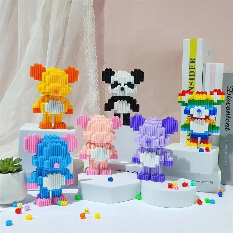 Compatible with Lego violent Bear series particle building blocks cartoon puzzle boys and girls stitching toys children gift wholesale