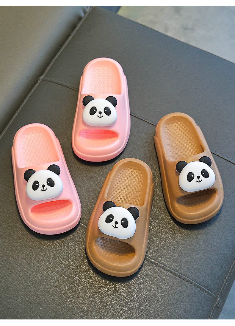 Children's Slippers Summer 2025 New Boys' Indoor Non-Slip Baby Home Slippers Girls Kids Panda Slippers