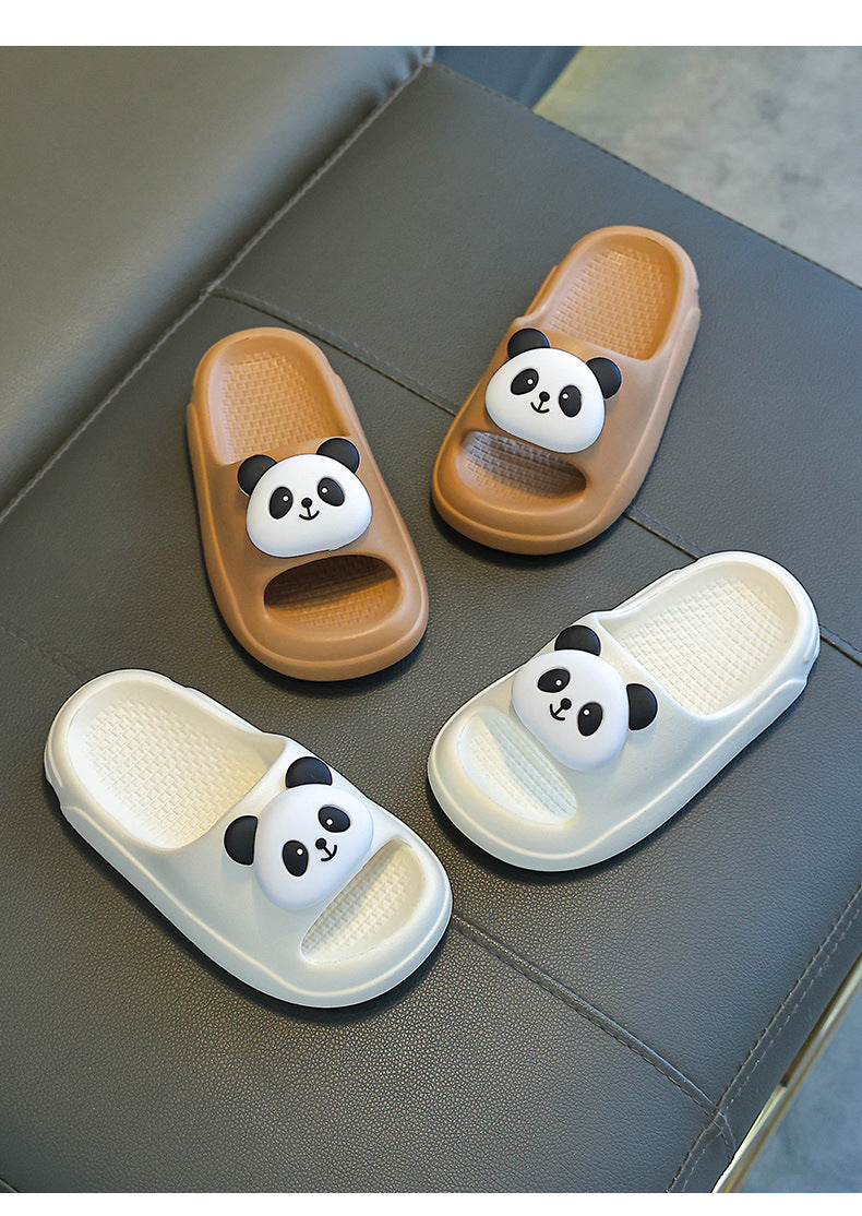 Children's Slippers Summer 2025 New Boys' Indoor Non-Slip Baby Home Slippers Girls Kids Panda Slippers