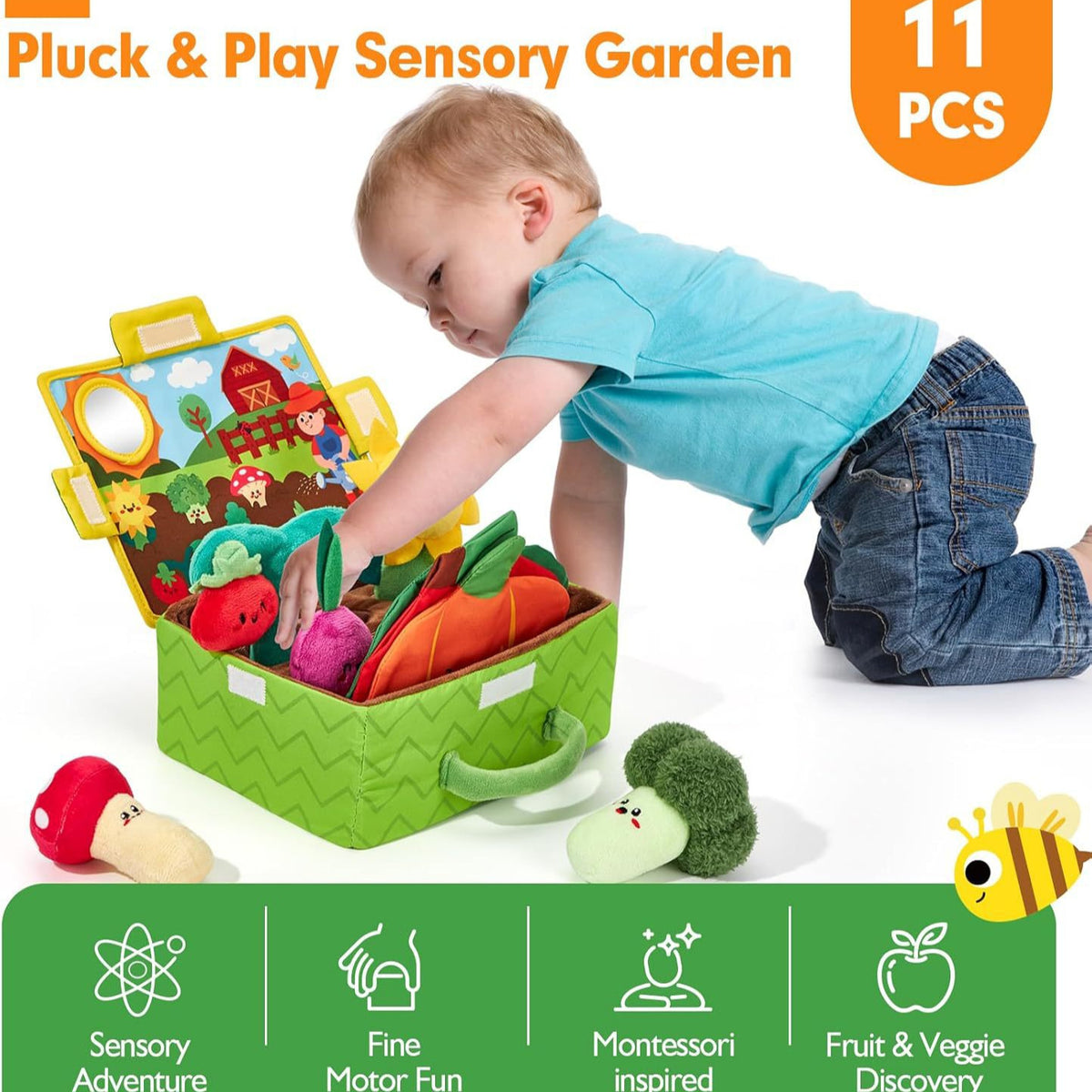 Cross-Border Infant Cognitive Toys, Vegetable and Fruit Cognitive Sensory Garden Plant Plush Toys