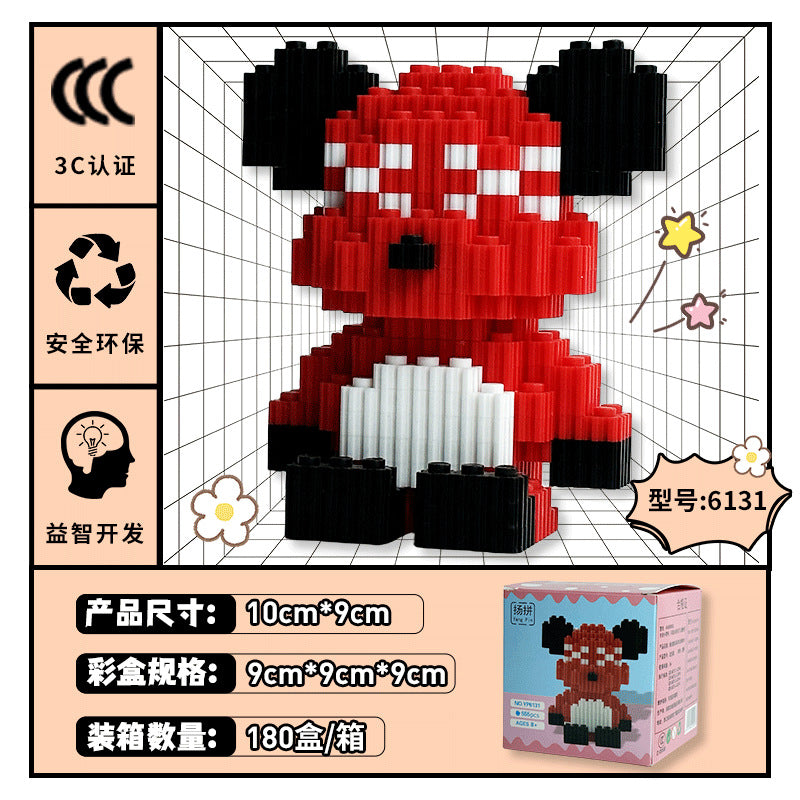 Compatible with Lego violent Bear series particle building blocks cartoon puzzle boys and girls stitching toys children gift wholesale