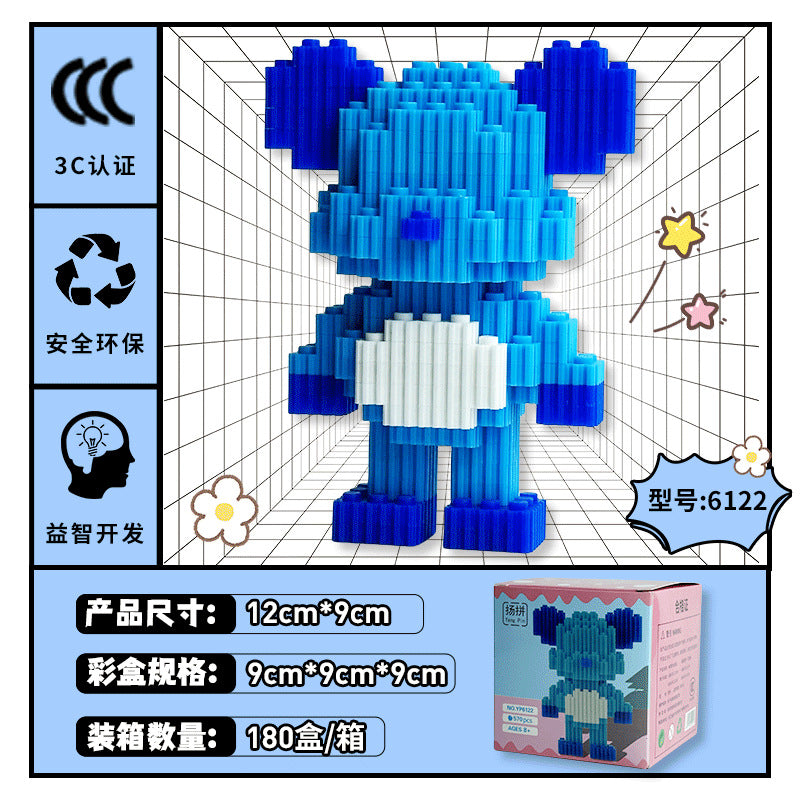 Compatible with Lego violent Bear series particle building blocks cartoon puzzle boys and girls stitching toys children gift wholesale