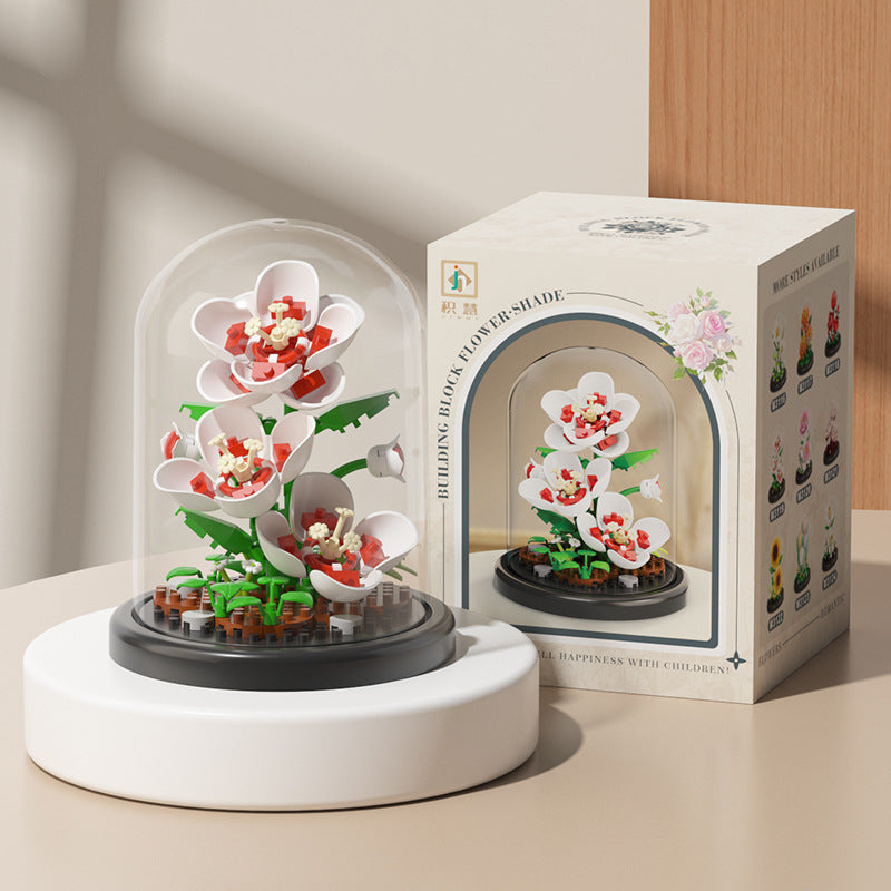 Jihui New Product Flower Pot Series Building Blocks Assembled Compatible with Lego Toys Children's Educational Boys and Girls Cross-border Wholesale