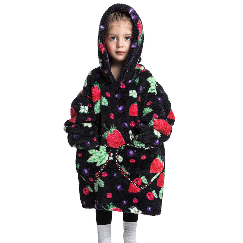 Blanket Hoodie Wearable Blanket Sweatshirt Oversized Warm Pullover Lazy Sweatshirt Small