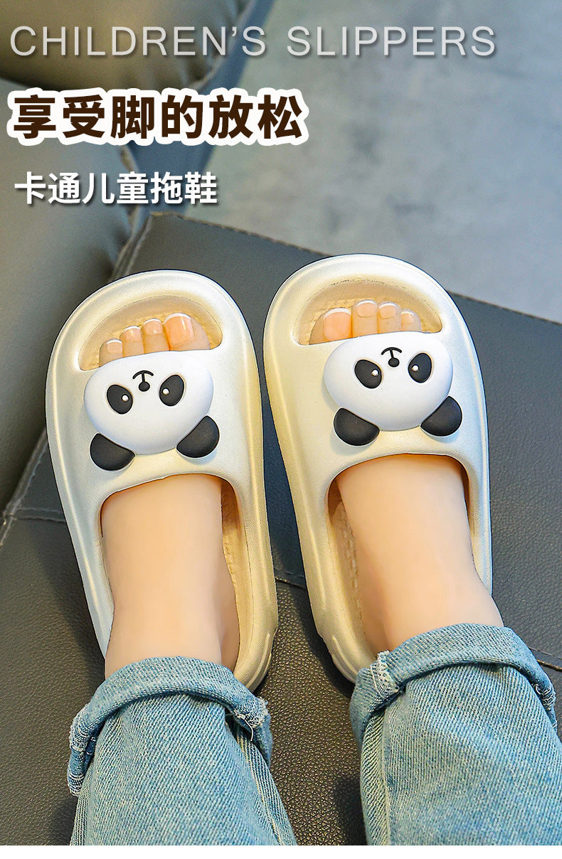 Children's Slippers Summer 2025 New Boys' Indoor Non-Slip Baby Home Slippers Girls Kids Panda Slippers