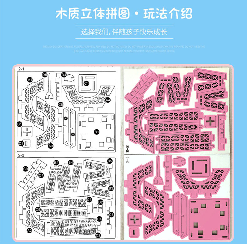 diy hut assembled small house model children's puzzle handmade three-dimensional jigsaw puzzle stall children's toys