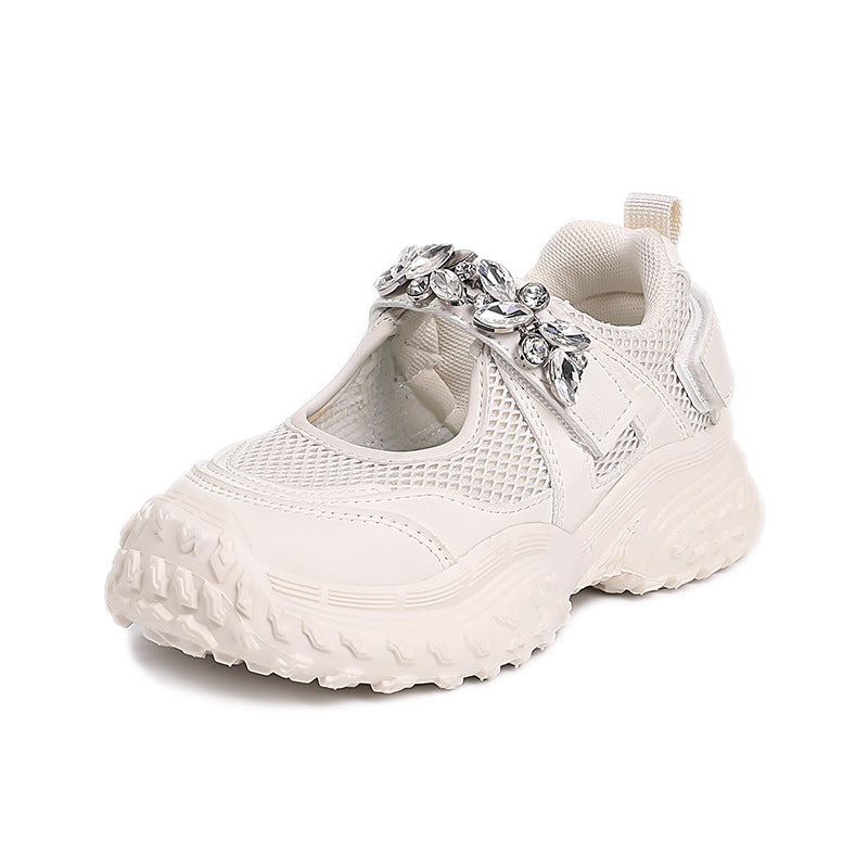 Girls' Sneakers 2026 Summer New Children's Shoes Breathable Mary Jane Shoes Big Kids' Dad Shoes Casual Shoes