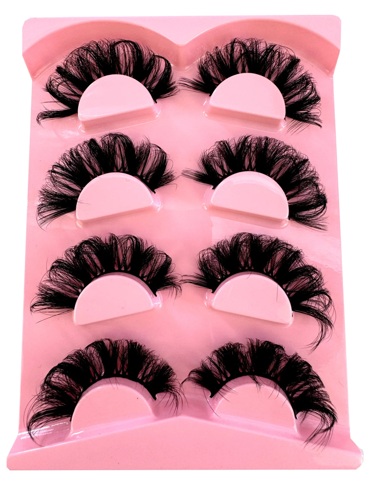 4 pairs of dramatic 3D fake mink eyelashes wholesale full eyelash makeup