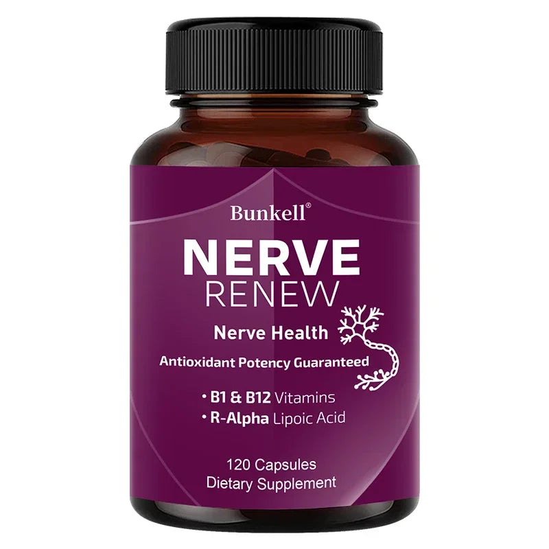 Nerve Support Supplements - Supports Healthy Nerve Function, Blood Flow, Circulation,Antioxidant,120 Capsules