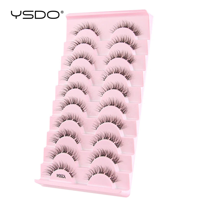 YSDO Half Eyelashes 3/10 Pairs Natural Full False Eyelashes 3D Lashes Cat Eye Fake Eyelashes Extension Faux Cils Makeup Tools