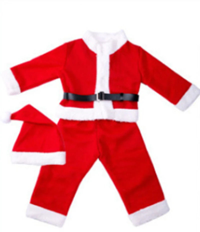 2026 Baby Girl Boy Christmas Costumes Red Santa Claus Suit Festival Halloween Cosplay Sets Christmas Baby Clothes