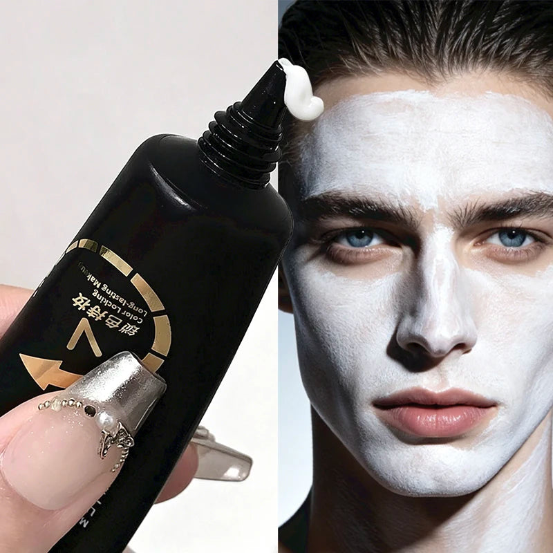 White Liquid Foundation for Halloween Goth Makeup Waterproof Full Coverage White Foundation Cosplay High Concealer Face Paint