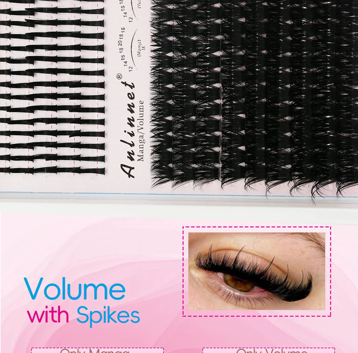 Fairy Natural Single Cluster Thick Artificial False Eyelashes, Mixed Play Makeup, D Curve, Large Capacity, 14 Rows