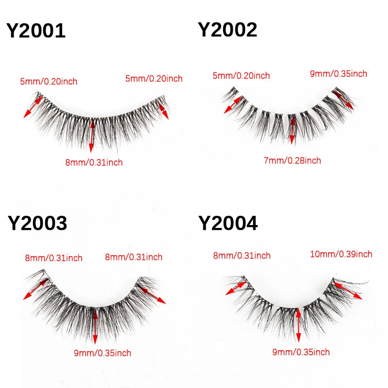 YSDO Half Eyelashes 3/10 Pairs Natural Full False Eyelashes 3D Lashes Cat Eye Fake Eyelashes Extension Faux Cils Makeup Tools