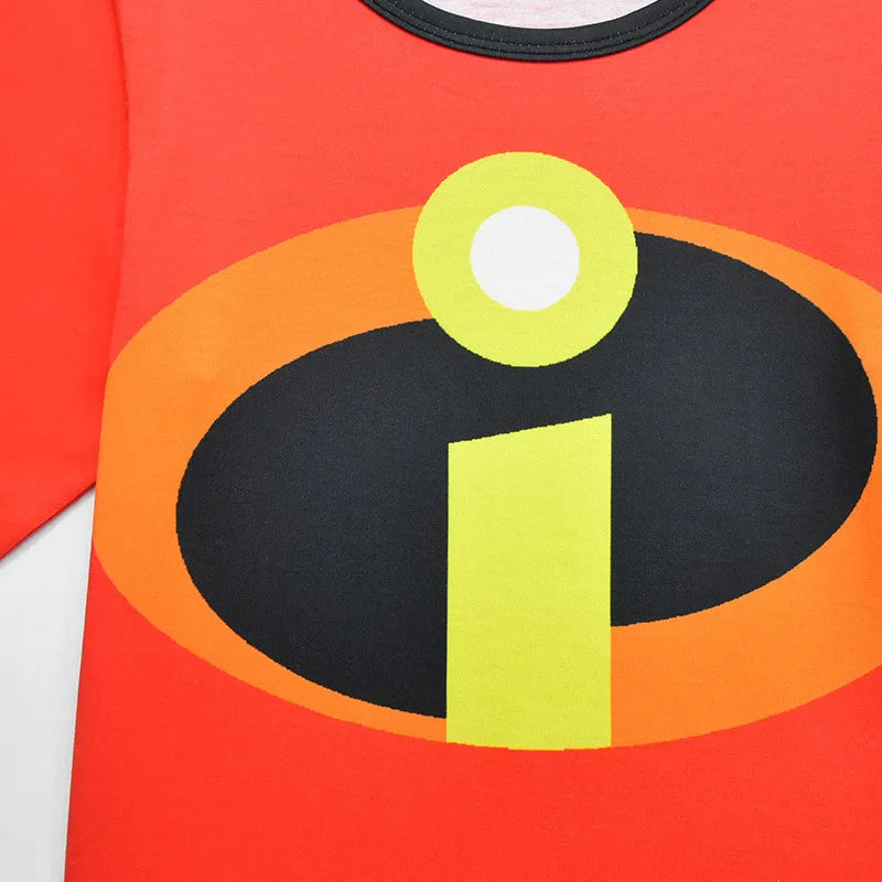 New Baby Kids The Incredibles Cosplay Costume Anime Red Set Halloween Costumes for Boys Girls Mask Cloak