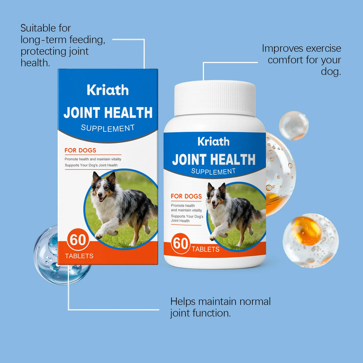 PetFlex Dog Joint Care Supplement Tablets Nourishing Formula Enhances Flexibility Protects Cartilage Relieves Discomfort Pets
