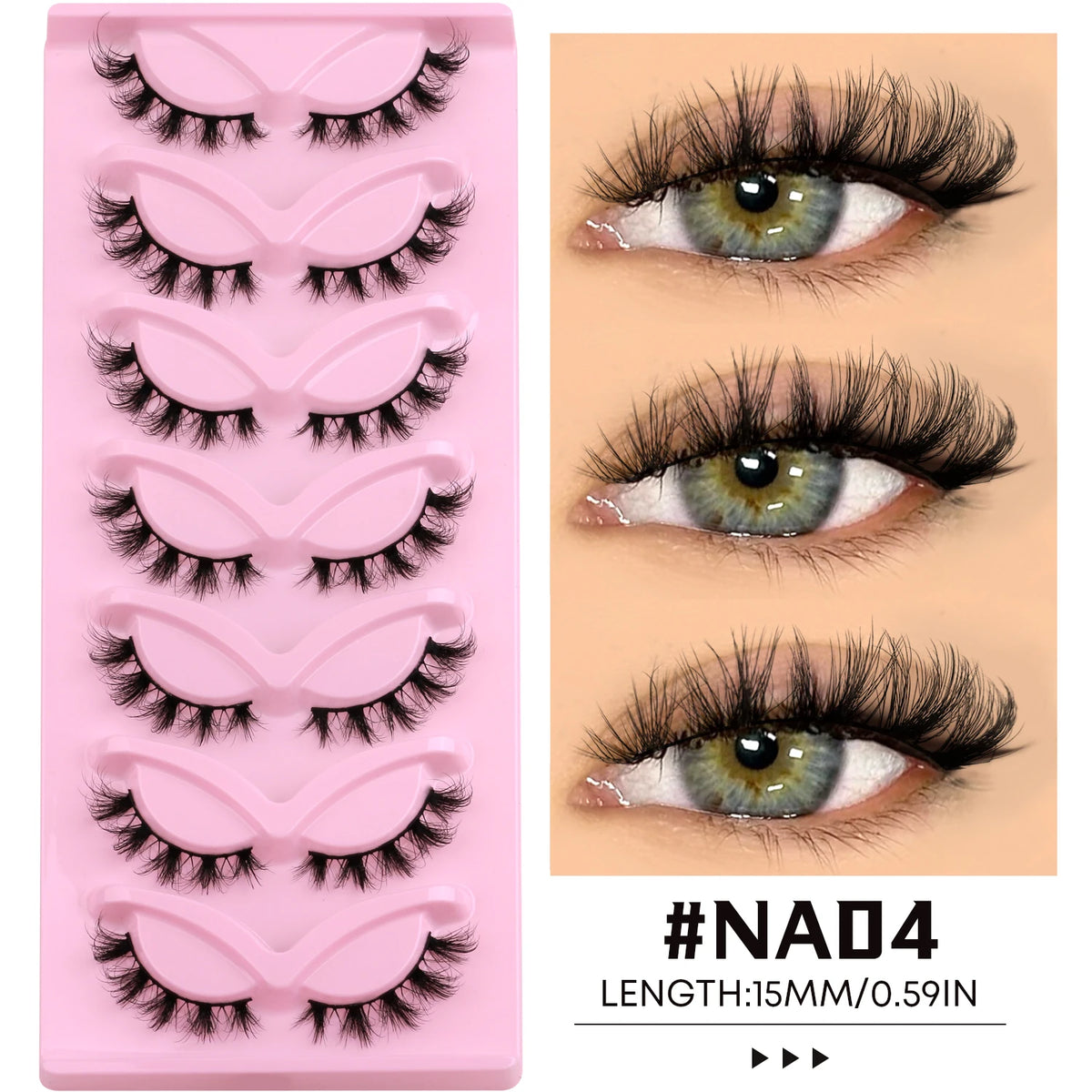 Veltrinay Cat Eye Lashes Natural Fake Lashes Winged End Eye Elongated Eyelashes Faux Mink Eyelashes False Lashes Makeup