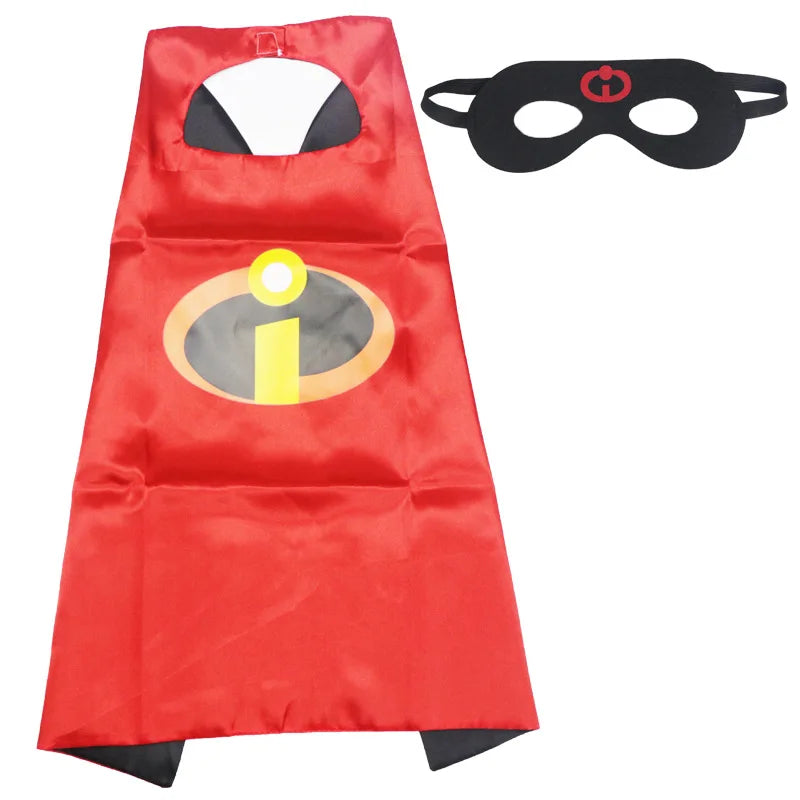 New Baby Kids The Incredibles Cosplay Costume Anime Red Set Halloween Costumes for Boys Girls Mask Cloak