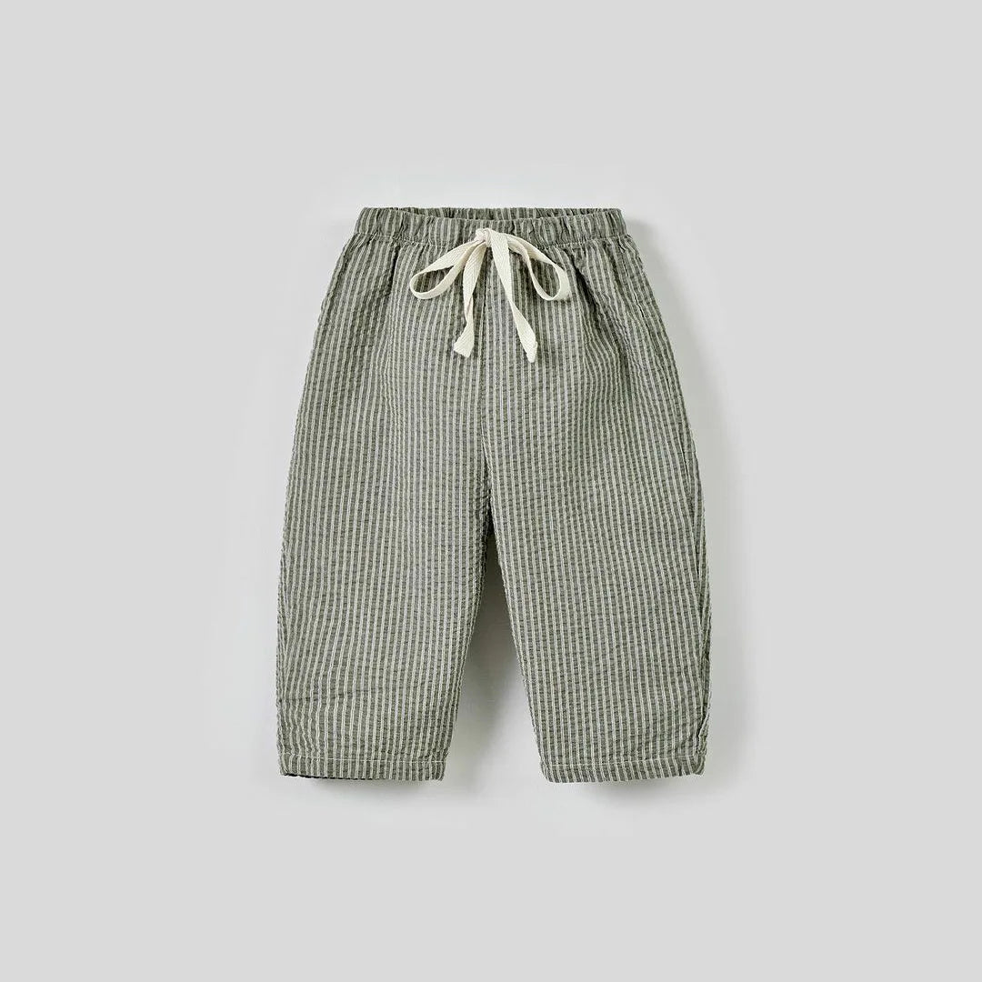 Fashion Baby Girl Boy Cotton Striped Pant Infant Toddler Child Trousers Loose Spring Autumn Summer Pant Baby Clothes 1-7Y