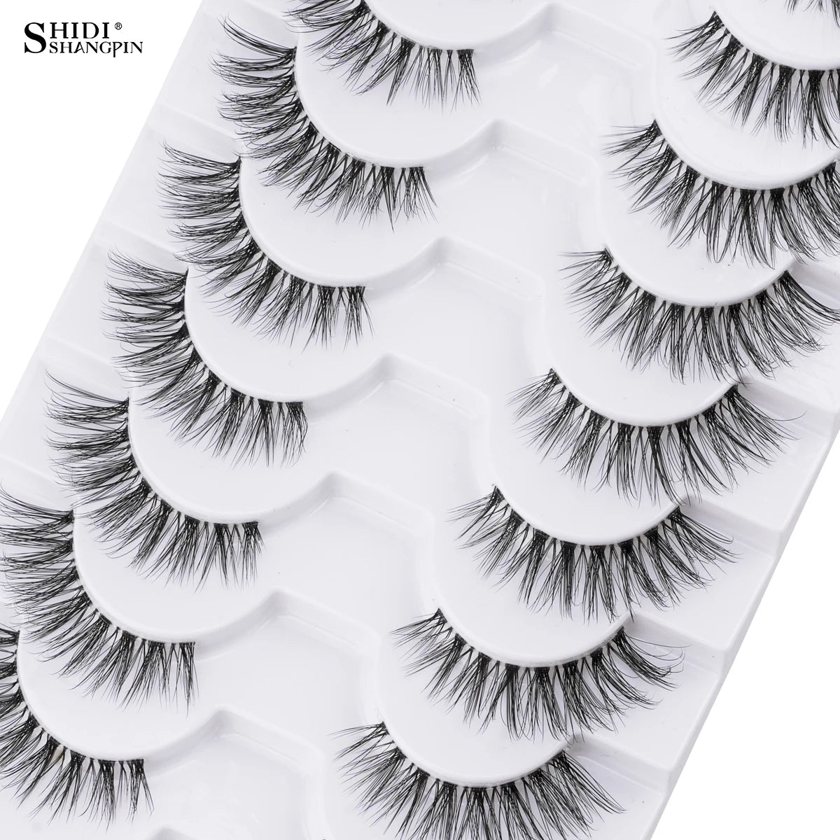 SHIDISHANGPIN False Lashes Extension 3/10 Pairs 3D Mink Eyelash Half Lashes Natural Cat Eye Eyelashes Makeup Faux Cils Fake Lash