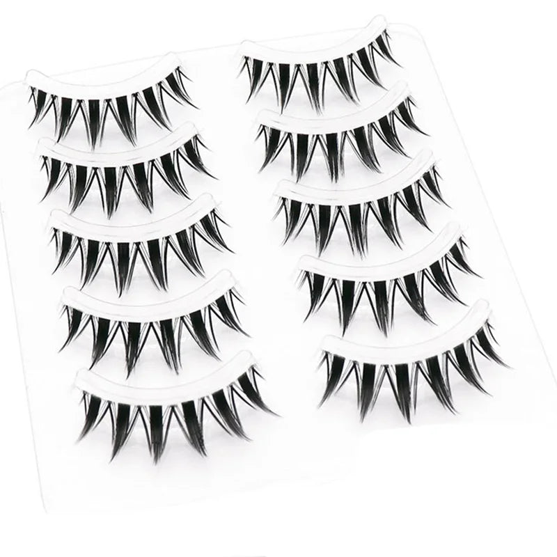 5 Pairs New Cosplay Air False Eyelashes Natural Transparent Thin Band Eyelashes Japanese Simulation Lashes Extension Makeup