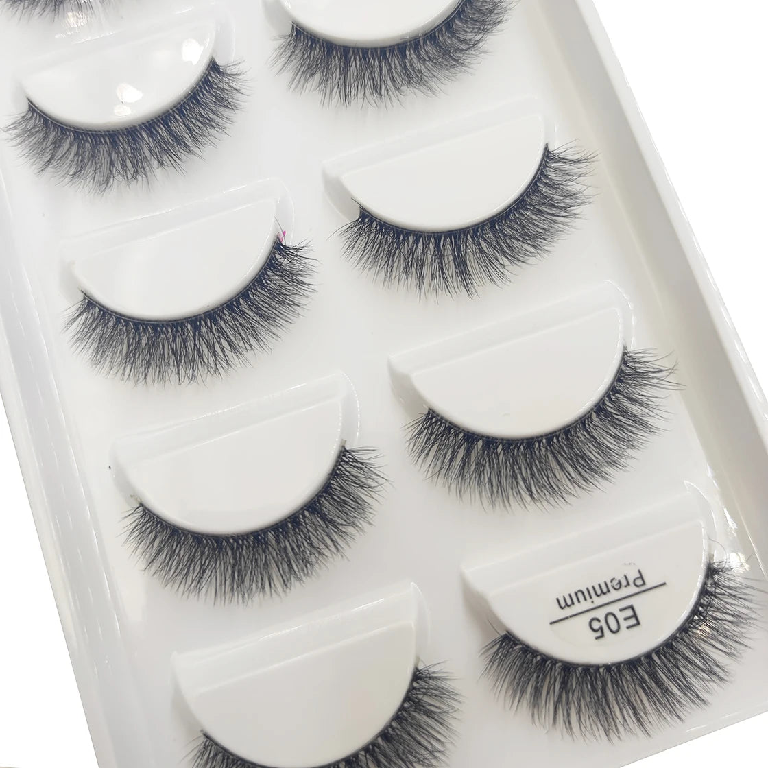 Transparent 3D Mink Eyelashes, Natural Clear False Eye Lashes, Soft Invisible Eyelash, Wispy Makeup Faux Cils, H13 X08, 5 Pairs