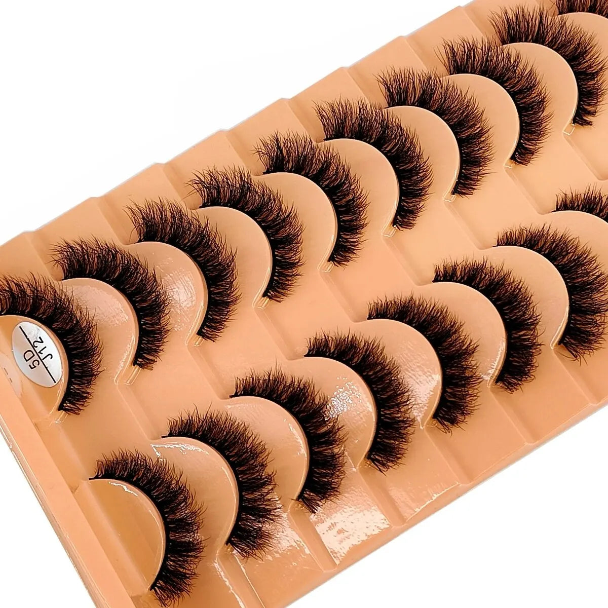 New 7/10 Pairs Faux Mink Eyelashes Handmade False Eyelashes Natural Nude Makeup Simulation Cross Messy Eye 3D Curly Eyelashes