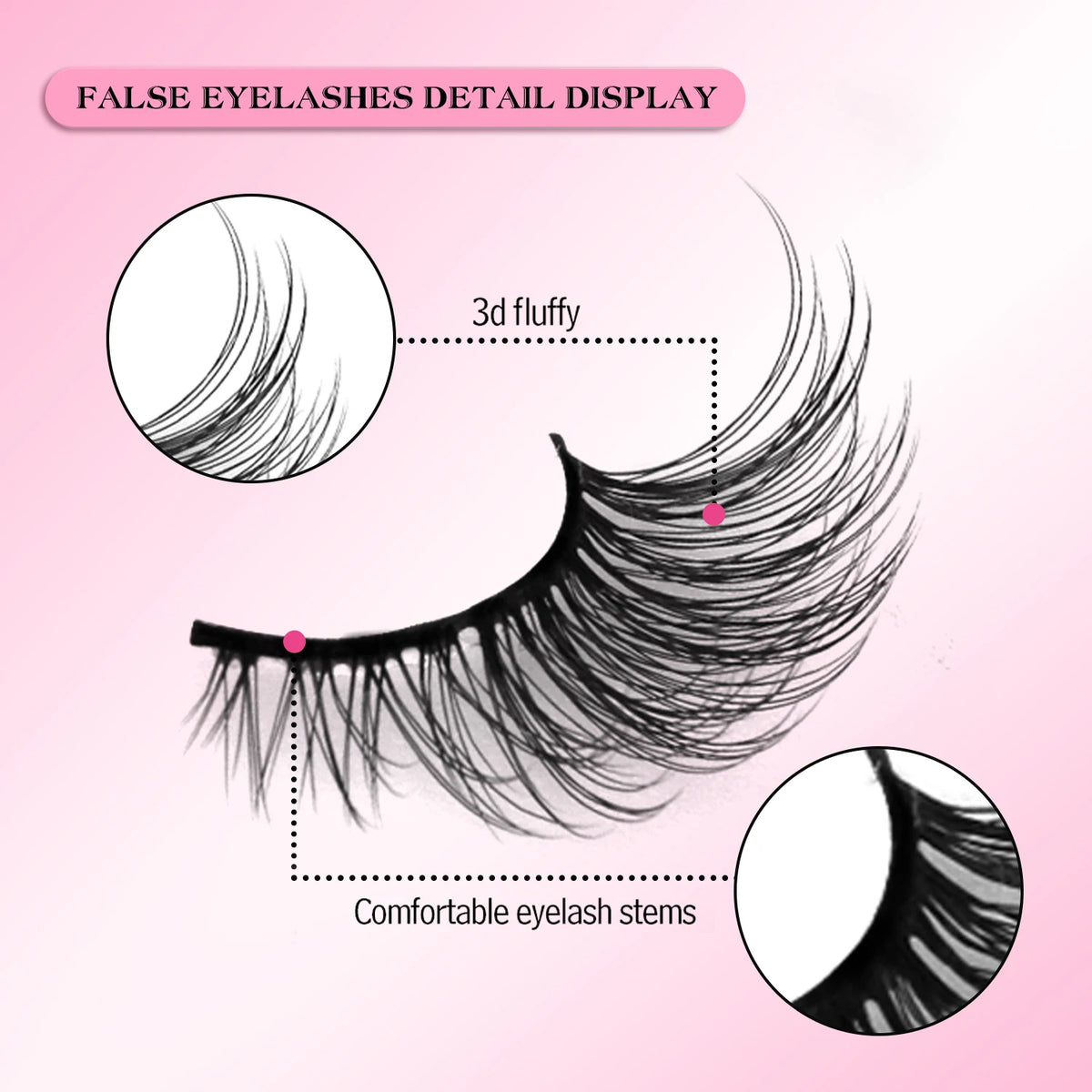 Veltrinay Half Eyelash Fake Eyelashes Eye Tail Lift Effect Sexy Soft False Eyelashes High Quality Reusable Fake Lashes Makeup