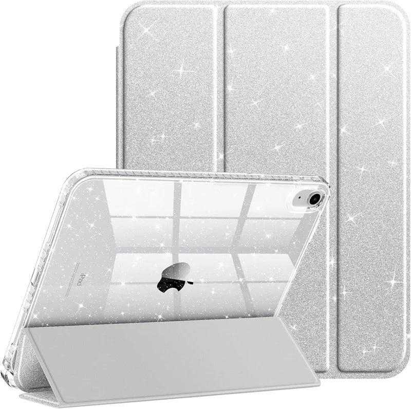 For iPad 11th 12th A19 Case 10th Gen With Pencil Holder Funda iPad Air 11 13 M4 pro 11 12.9 4 5 10.9 10.2 Smart Glittering Cover