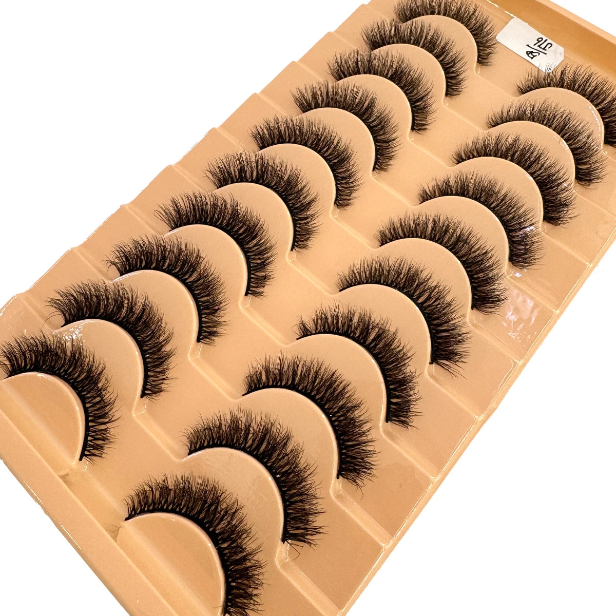 New 7/10 Pairs Faux Mink Eyelashes Handmade False Eyelashes Natural Nude Makeup Simulation Cross Messy Eye 3D Curly Eyelashes