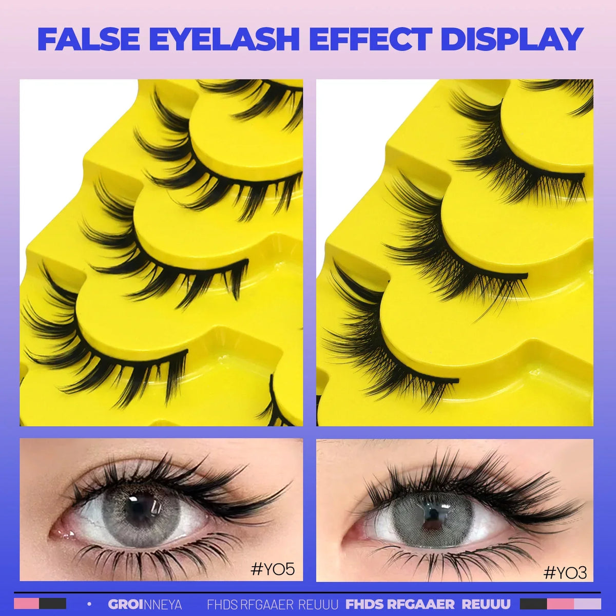 Veltrinay Cat Eye Lashes Manga Lahses Winged End Eye Elongated Eyelashes Faux Mink Natural Look Fake Lashes Makeup